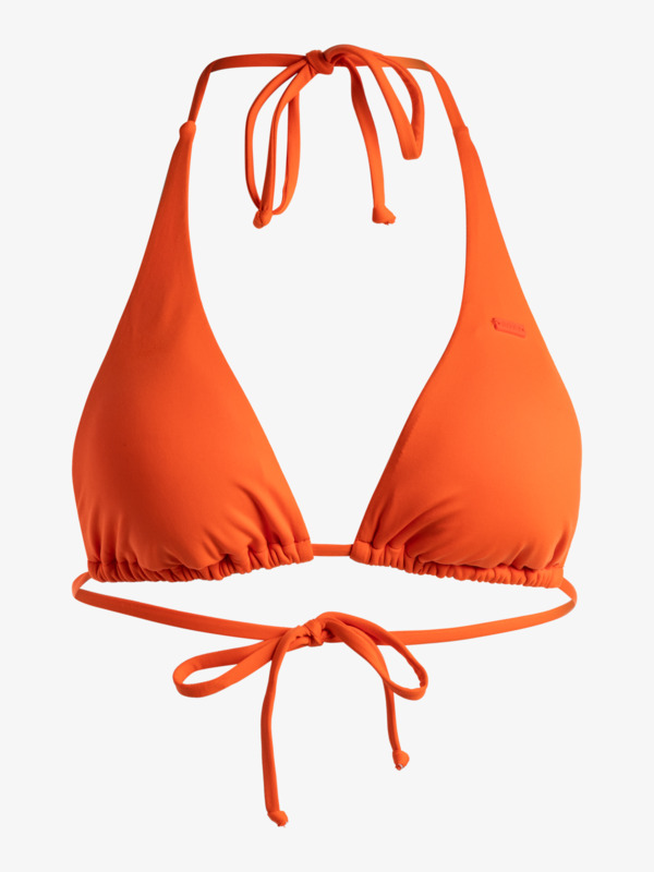 6 Beach Classics - Tiki Tri Bikini Top for Women Orange ERJX304719 Roxy