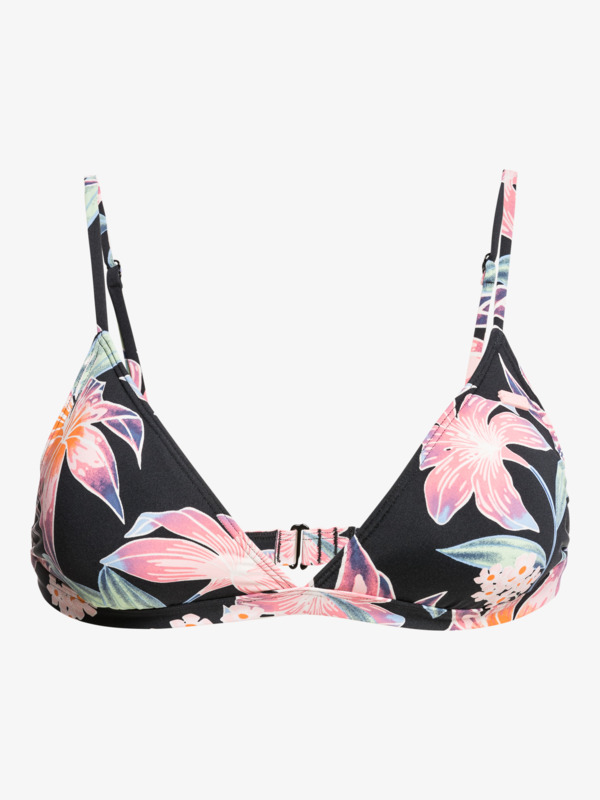 5 Printed Beach Classics - Fixed Tri Bikini Top for Women Black ERJX304782 Roxy