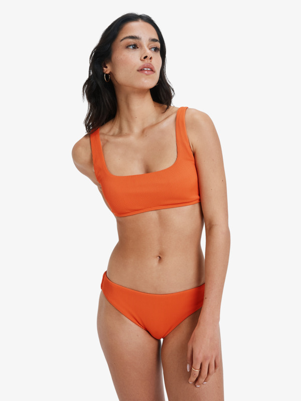 1 Rib Roxy Love The Glassy - Bikini Top for Women Orange ERJX305206 Roxy