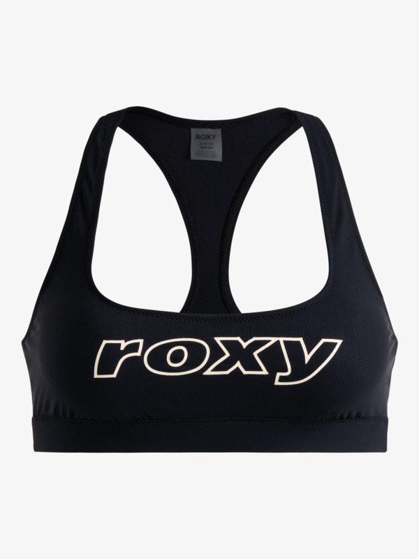 4 Roxy Active - Reggiseno bikini con copertura completa da Donna Black ERJX305328 Roxy