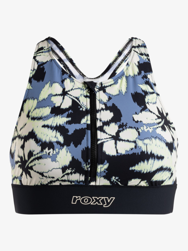 12 Roxy Active - Full Coverage Bikini Top for Women Blue ERJX305330 Roxy