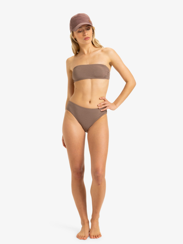 3 Lasca - Top de biquíni Bandeau para Mulher Marrom ERJX305448 Roxy