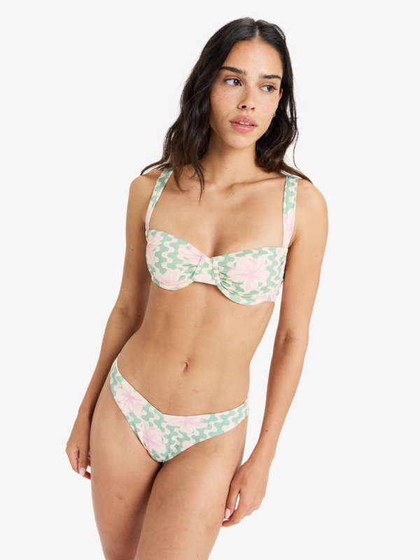 2 Hibiscus Daze - Top bikini con ferretto da Donna Green ERJX305454 Roxy