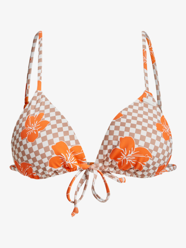 4 Mini Hula Strappy Tri - Top de biquíni em triângulo para Mulher Marrom ERJX305518 Roxy