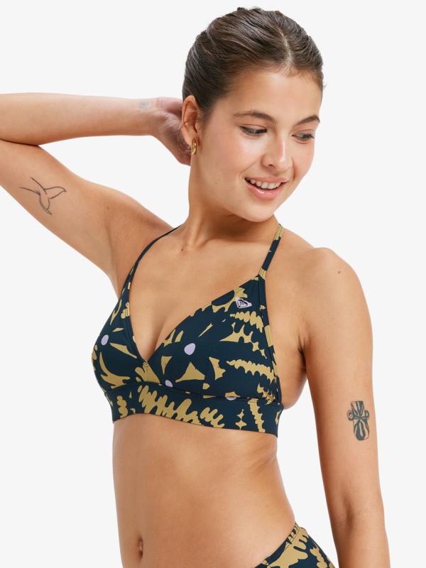 1 Roxy Active Tri - Haut de bikini triangle pour Femme Noir ERJX305569 Roxy