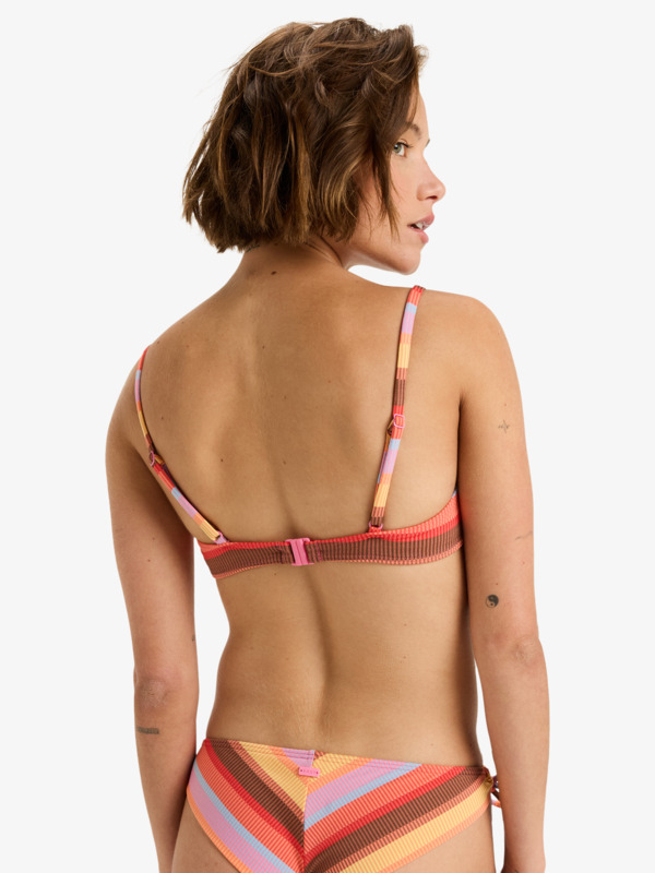 2 Sunset Stripe Uw Bra - Triangle Bikini Top for Women Pink ERJX305586 Roxy