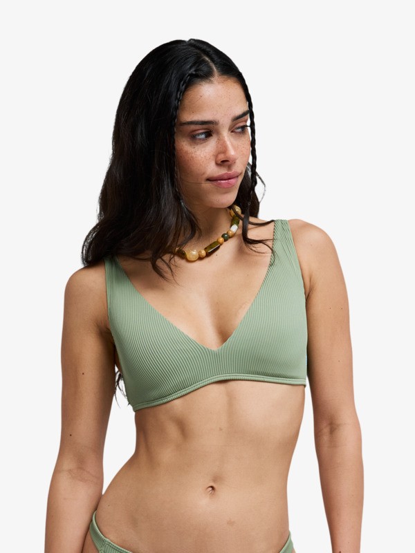 0 Roxy Love - Triangle Bikini Top for Women Green ERJX305628 Roxy