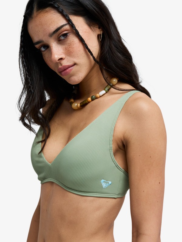 2 Roxy Love - Triangle Bikini Top for Women Green ERJX305628 Roxy