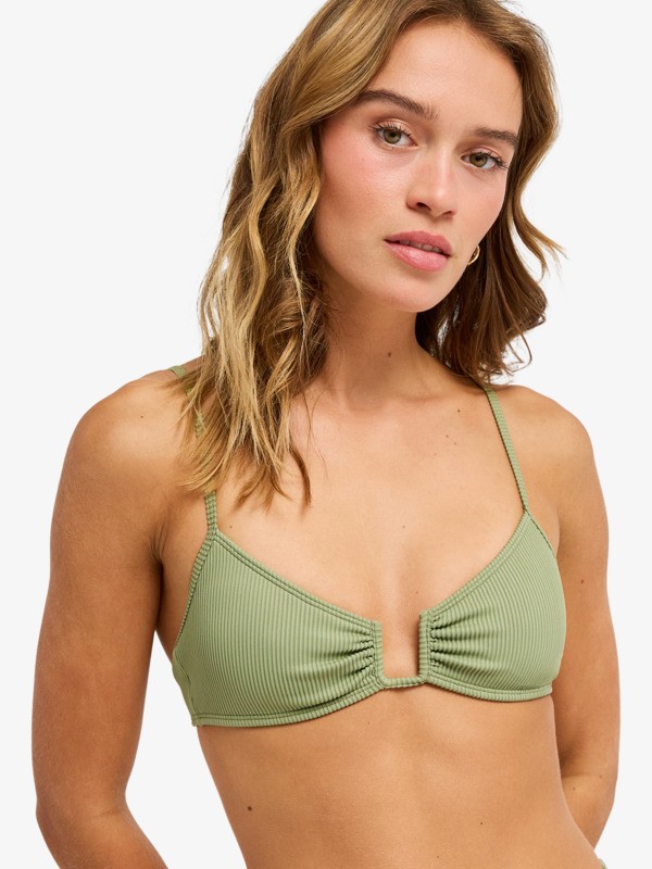0 Roxy Love - Bralette Bikini Top for Women Green ERJX305629 Roxy