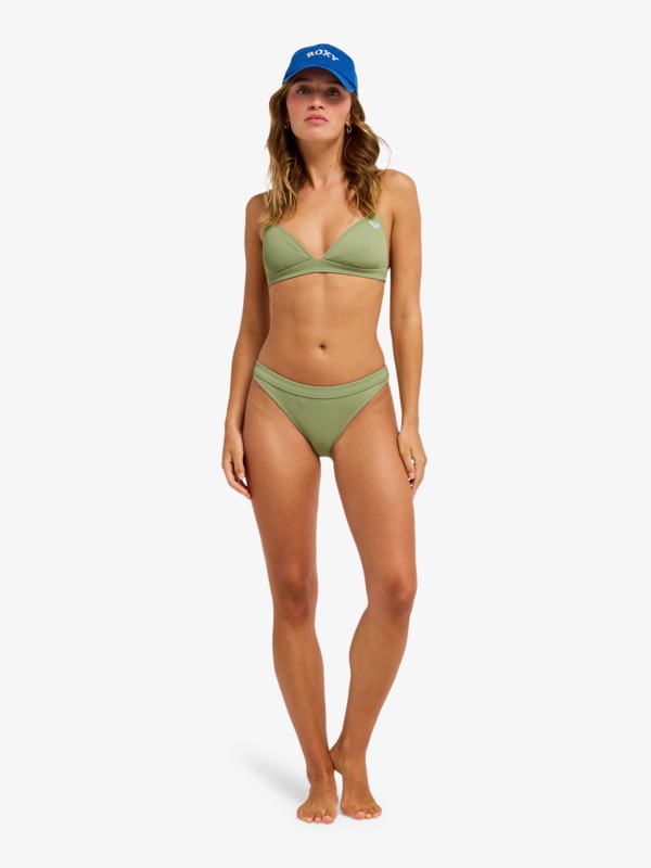 3 Roxy Love - Triangle Bikini Top for Women Green ERJX305630 Roxy