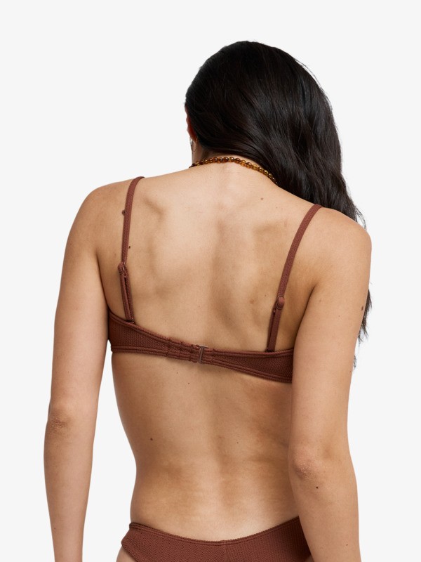 7 Roxy Sunshine - Bandeau Bikini Top for Women Brown ERJX305637 Roxy