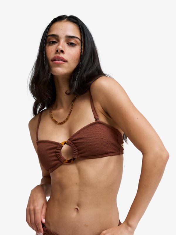 0 Roxy Sunshine - Bandeau Bikini Top for Women Brown ERJX305637 Roxy
