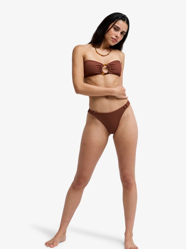 6 Roxy Sunshine - Bandeau Bikini Top for Women Brown ERJX305637 Roxy