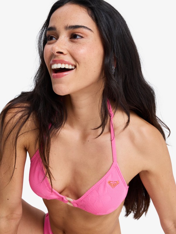 7 Roxy Paradise - Haut de bikini triangle pour Femme Rose ERJX305640 Roxy