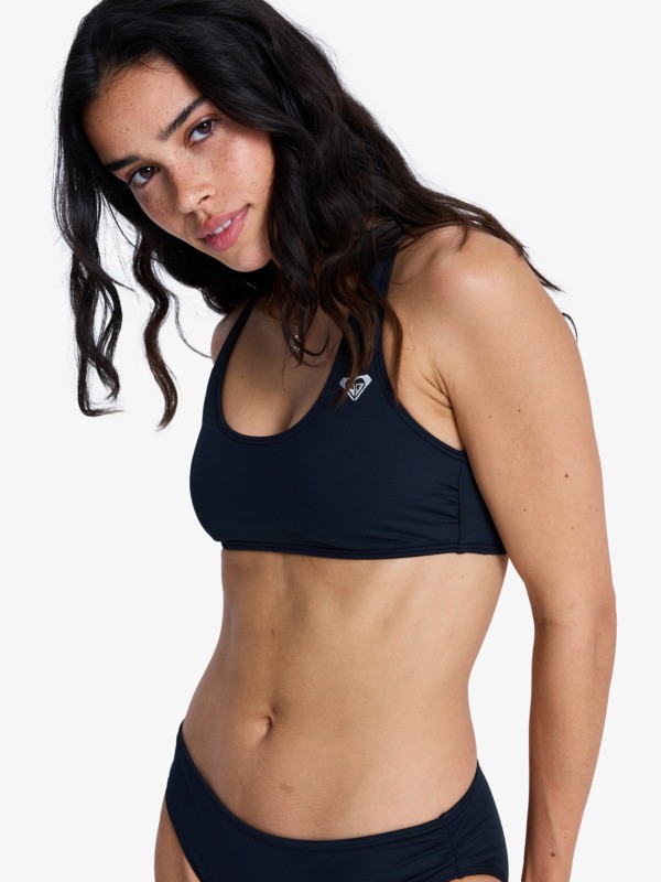 1 Solid Essentials - Bralette-Bikinioberteil für Frauen Schwarz ERJX305659 Roxy