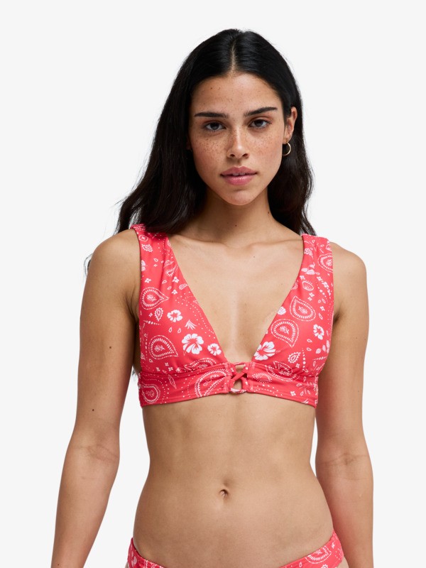 0 Beach Bandana - Bralette Bikini Top for Women Red ERJX305665 Roxy