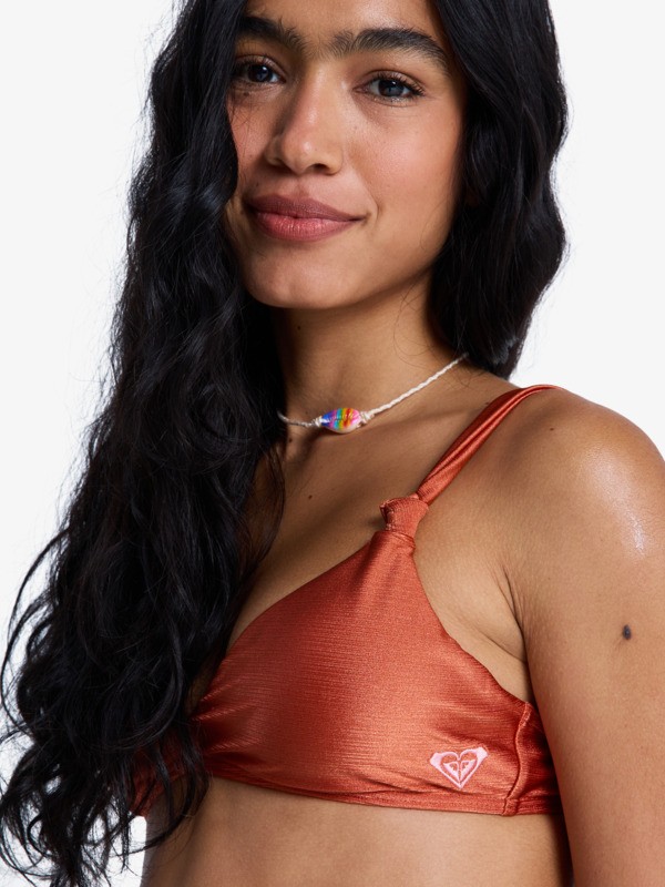 2 Beachside Bohemia - Triangle Bikini Top for Women Orange ERJX305674 Roxy