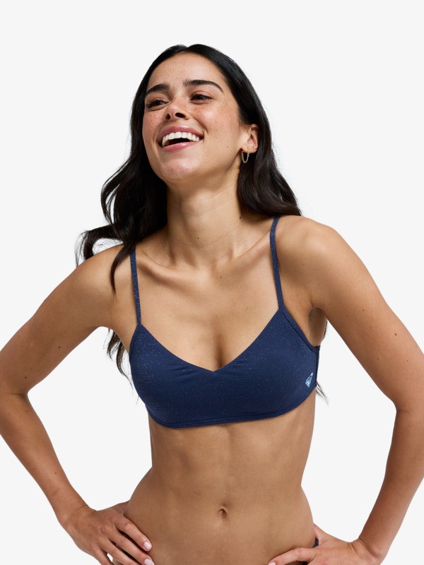 0 Roxy Shine - Bralette Bikini Top for Women Blue ERJX305682 Roxy