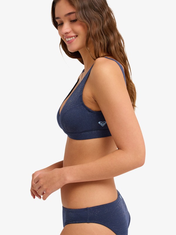 1 Roxy Shine - Underwired D-Cup Bikini Top for Women Blue ERJX305685 Roxy