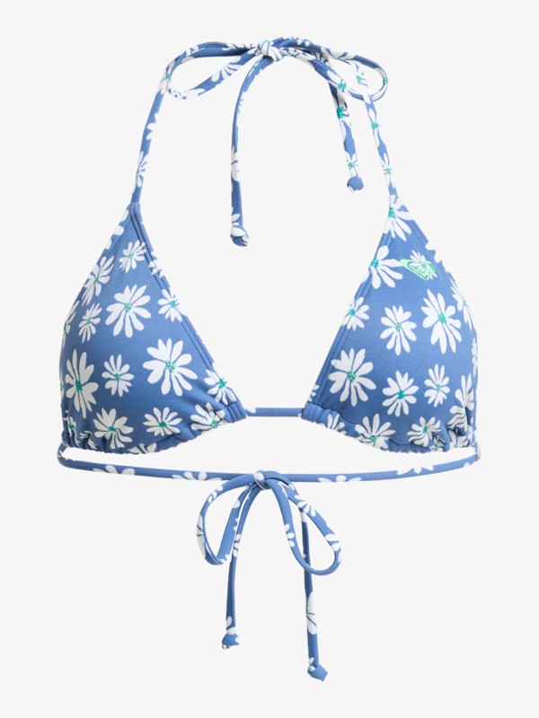 7 Printed Essentials Tiki Tri - Parte de cima de biquíni triangular para Mulher Azul ERJX305695 Roxy