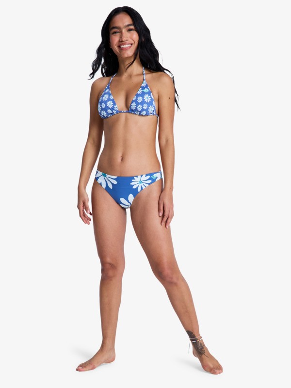 4 Printed Essentials Tiki Tri - Parte de cima de biquíni triangular para Mulher Azul ERJX305695 Roxy