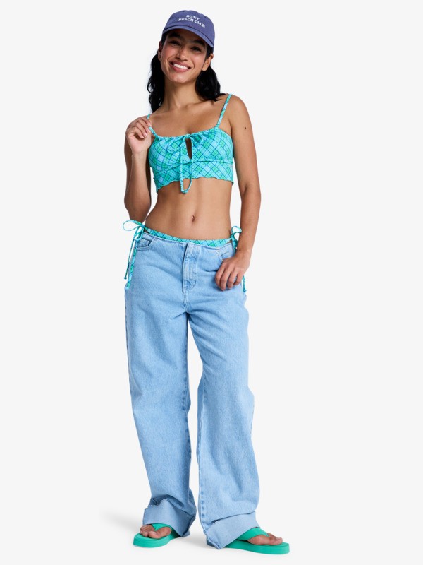 3 Printed Essentials - Bikini-Tanktop für Frauen Grün ERJX305696 Roxy