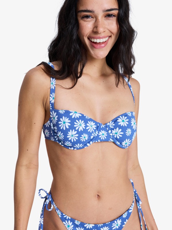 0 Printed Essentials - Haut de bikini bandeau pour Femme Bleu ERJX305699 Roxy