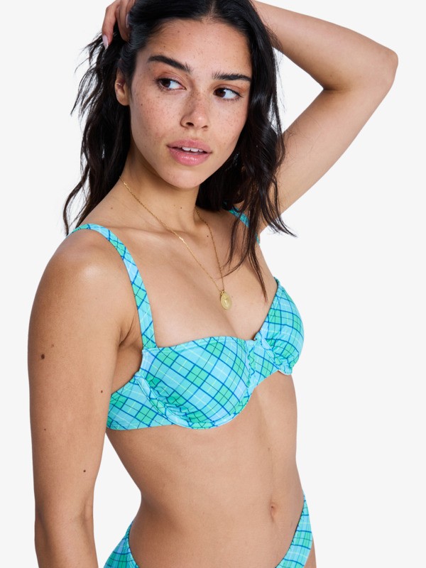 1 Printed Essentials - Parte de cima de biquíni Bandeau para Mulher Verde ERJX305699 Roxy