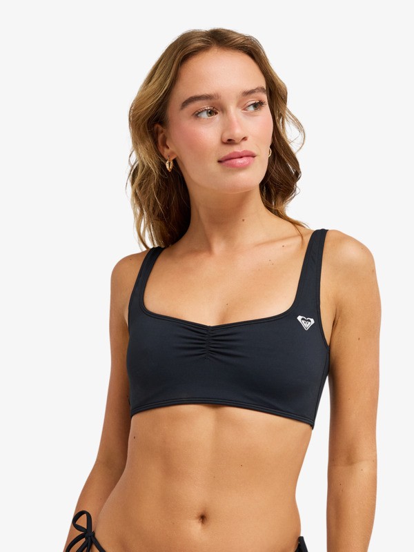 0 Solid Essentials - Bralette Bikini Top for Women Black ERJX305724 Roxy