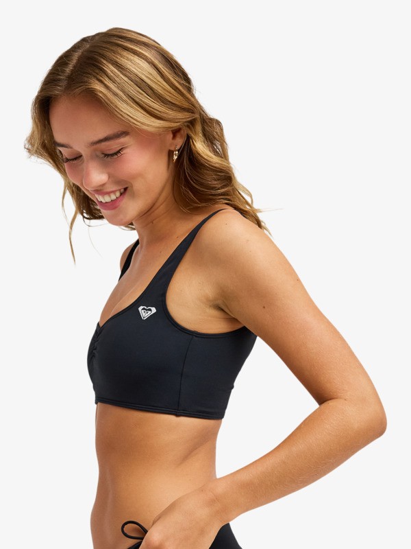 1 Solid Essentials - Bralette Bikini Top for Women Black ERJX305724 Roxy