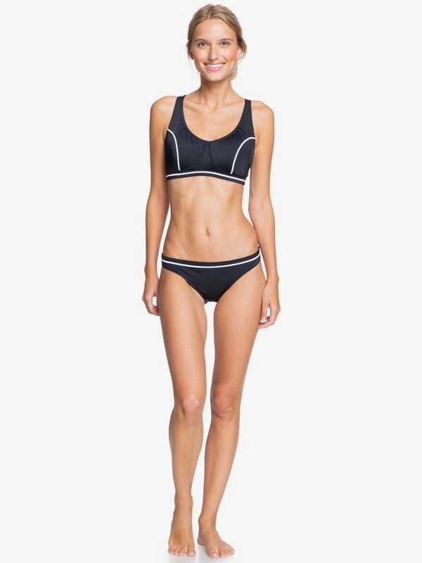 3 Roxy Active - Mini-Bikiniunterteil für Frauen Schwarz ERJX404244 Roxy