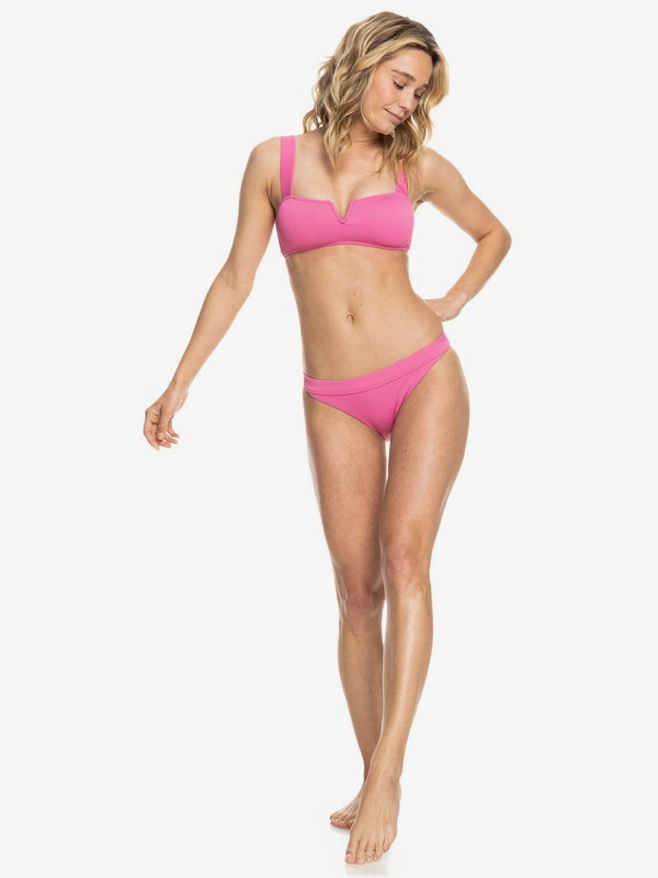 2 Rib Roxy Love The Surfrider  - Bas de maillot de bain Bikini Rose ERJX404326 Roxy