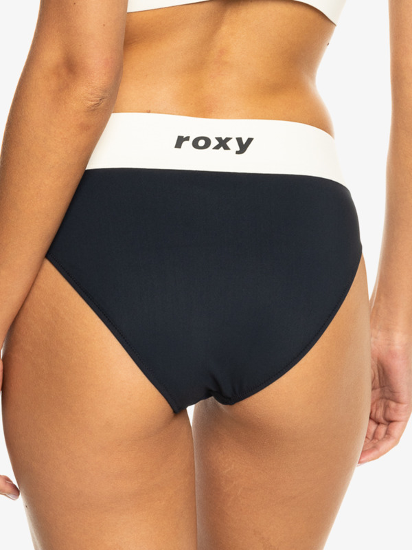 9 Roxy Active - Braguita de bikini de cobertura completa para Mujer Negro ERJX404898 Roxy