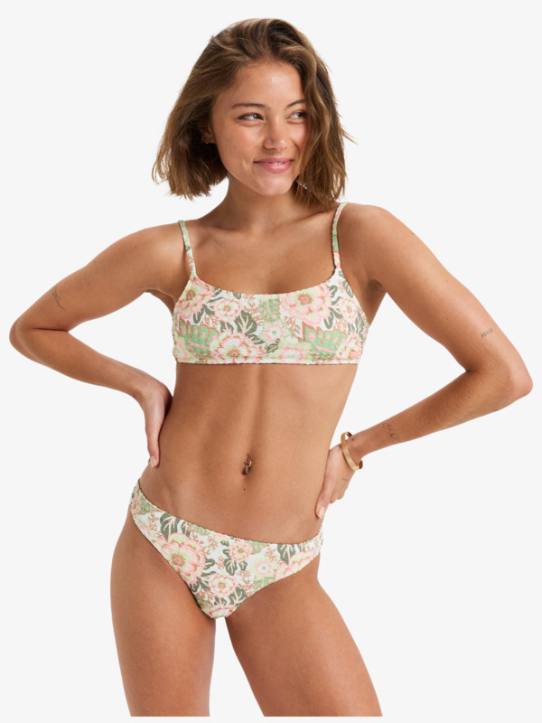 6 Canarias - Braguita de bikini de cobertura moderada para Mujer Verde ERJX404914 Roxy