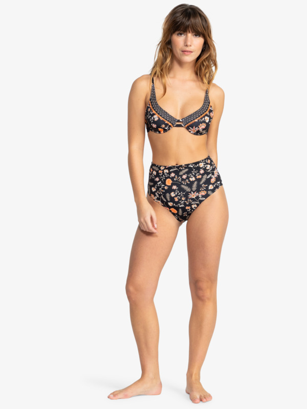 7 Kerala  - Braguita de bikini de cobertura moderada para Mujer Negro ERJX404966 Roxy