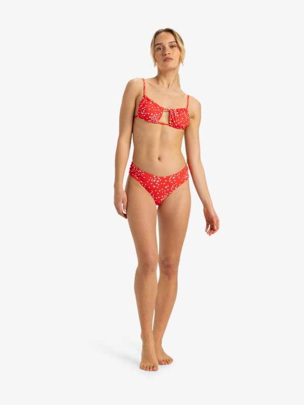 2 Pt Beach Classics - Bragas de bikini cheeky para mujer Rojo ERJX404984 Roxy