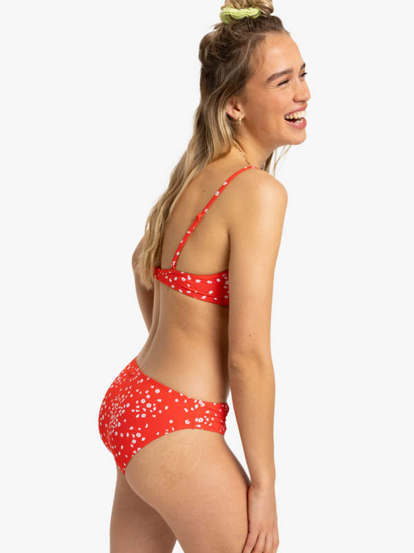 1 Pt Beach Classics - Mittleren Po-Abdeckung Bikinihosen für Damen Rot ERJX404985 Roxy