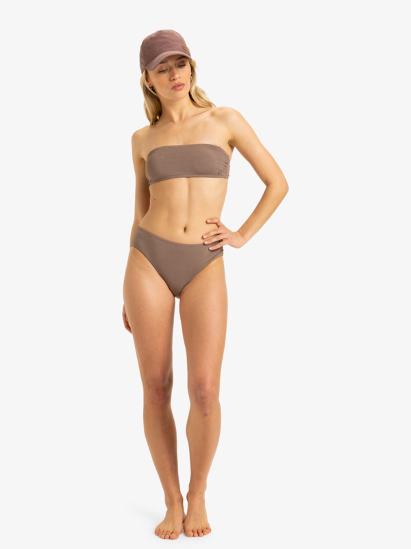 2 Lasca - Medium Coverage Bikini Bottoms for Women Brown ERJX405010 Roxy