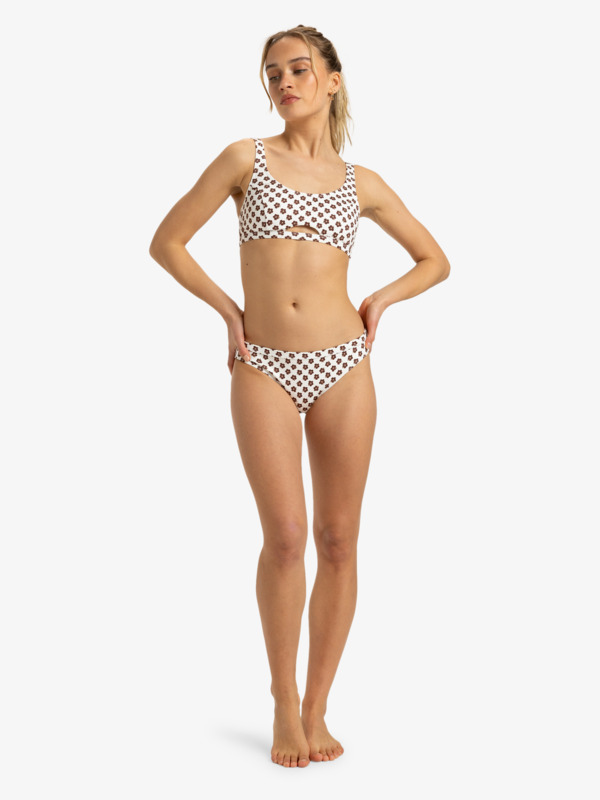 1 Roxy Pro - Bragas de bikini hipster para mujer Blanco ERJX405040 Roxy