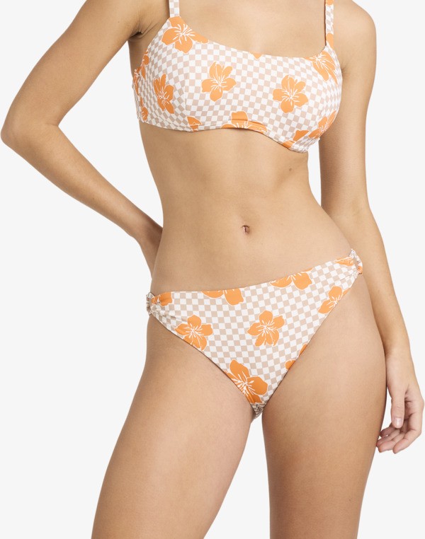 1 Mini Hula - Medium Coverage Bikini Bottoms for Women Brown ERJX405071 Roxy