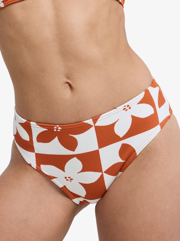 0 Hazy Days - High Rise Bikini Bottoms for Women Orange ERJX405171 Roxy