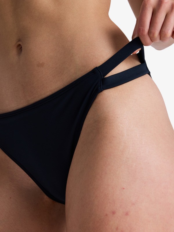 2 Solid Essentials - Bikini Bottoms for Women Black ERJX405186 Roxy
