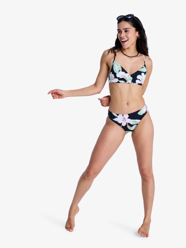 4 Printed Essentials - Hipster-Bikiniunterteil f&uuml;r Frauen Schwarz ERJX405188 Roxy
