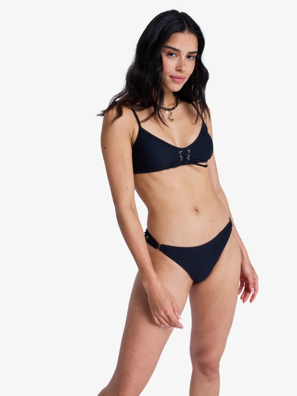 0 Roxy Island - Cheeky Coverage Bikini Bottoms for Women Black ERJX405197 Roxy