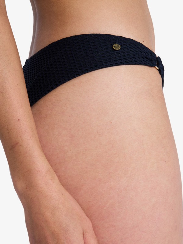 2 Roxy Island - Cheeky Coverage Bikini Bottoms for Women Black ERJX405197 Roxy