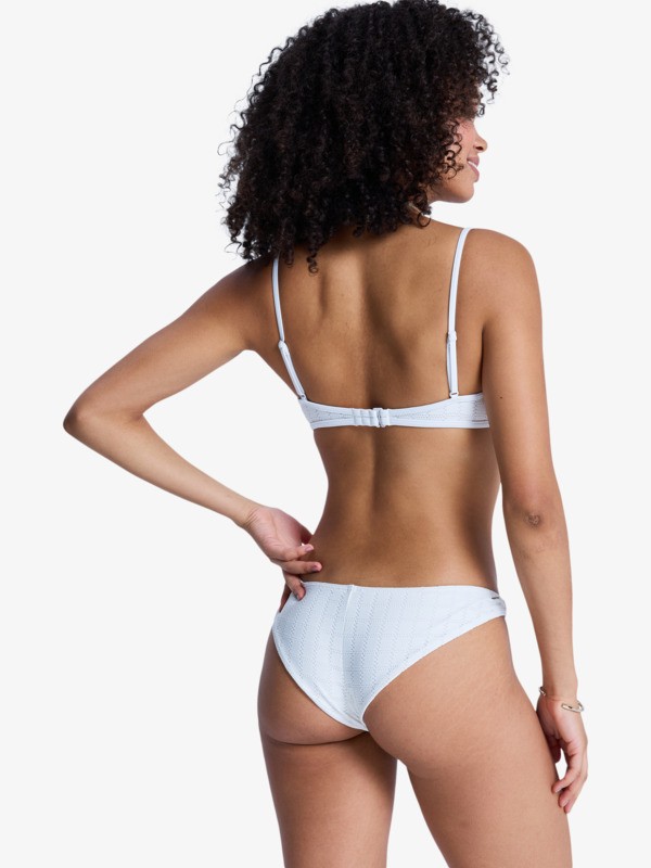 5 Roxy Island - Bas de bikini culotte br&eacute;silienne pour Femme Blanc ERJX405197 Roxy