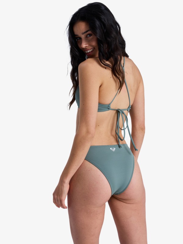4 Solid Essentials - Medium Coverage Bikini Bottoms for Women Green ERJX405210 Roxy