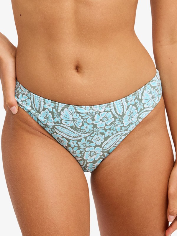 0 Wildside Paisley - Bas de bikini hipster pour Femme Vert ERJX405221 Roxy