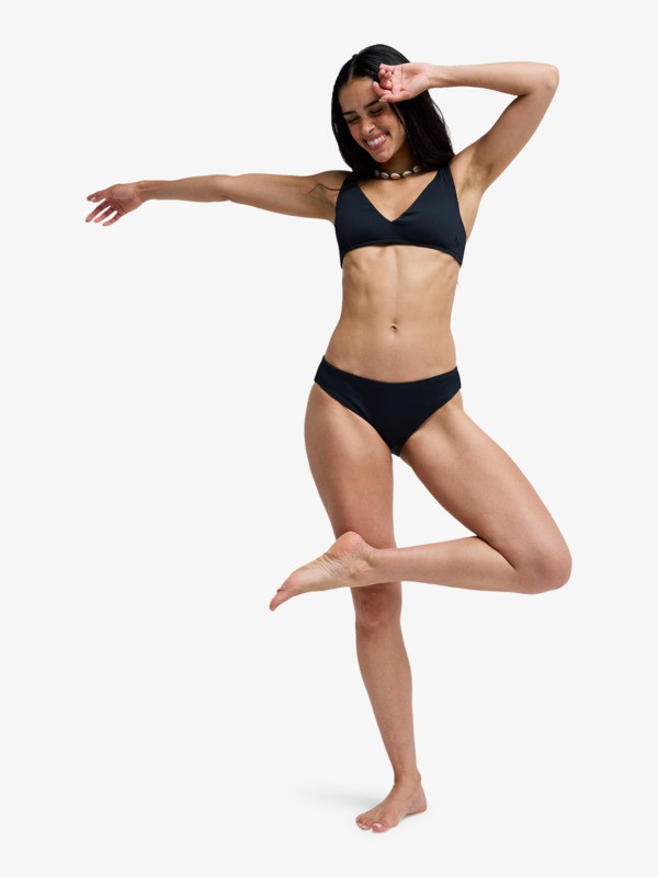 4 Roxy Love - High Rise Bikini Bottoms for Women Black ERJX405224 Roxy