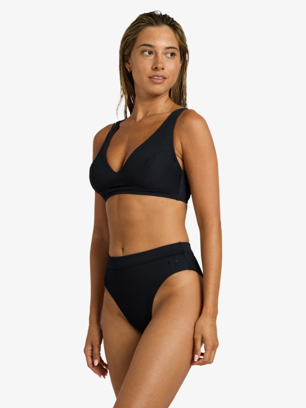 7 Roxy Love - High Rise Bikini Bottoms for Women Black ERJX405226 Roxy